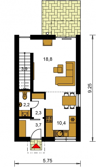 Plano de planta de la planta baja - TREND 264